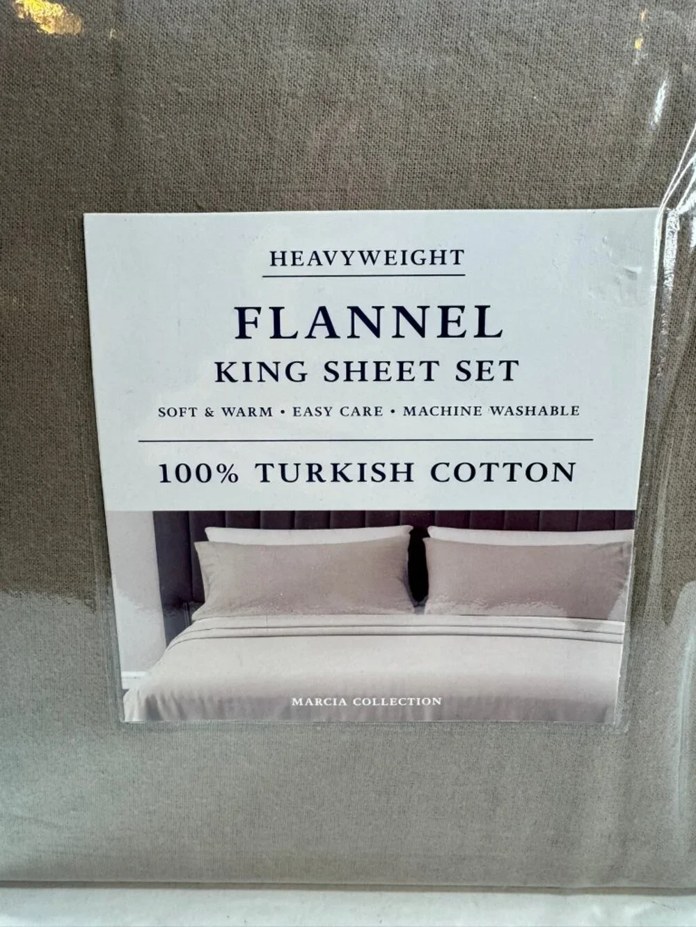 Flannel Heavyweight King Sheet Set Turkish Cotton Marcia Collection New - Picture 3 of 8
